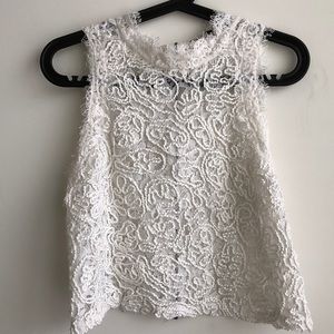 Zara Lace Cropped Top